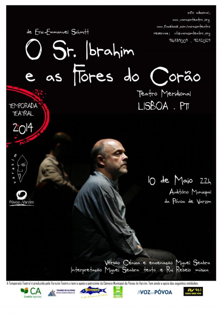 Imagem principal do artigo Temporada Teatral na Póvoa de Varzim 2014 – O Sr. Ibrahim e as Flores do Corão (LX – PT)